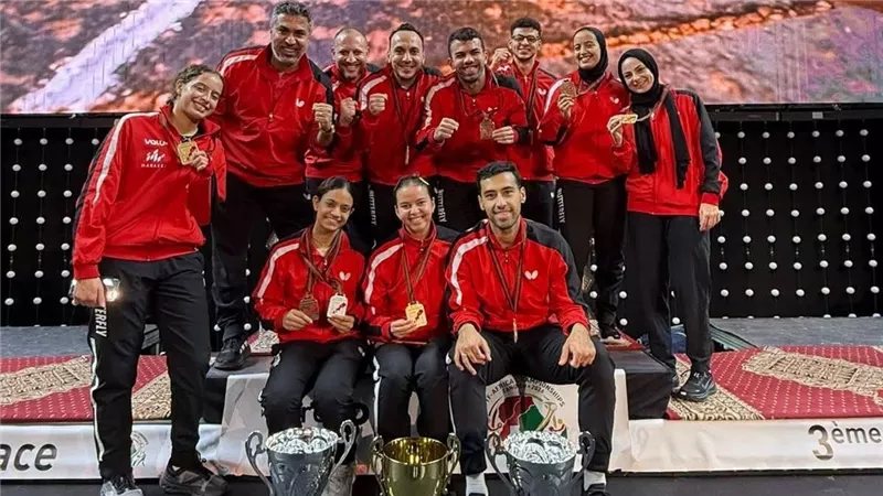 بالعلامة الكاملة، مصر تكتسح بطولة أفريقيا لتنس الطاولة بالمغرب
