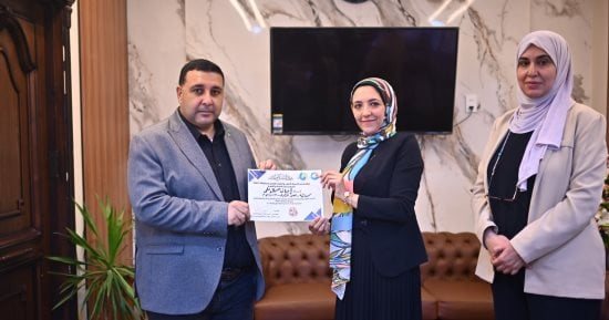 مياه القناة تكرّم دكتورة حصلت على المركز الثاني بالمبادرة الوطنية للمشروعات الخضراء