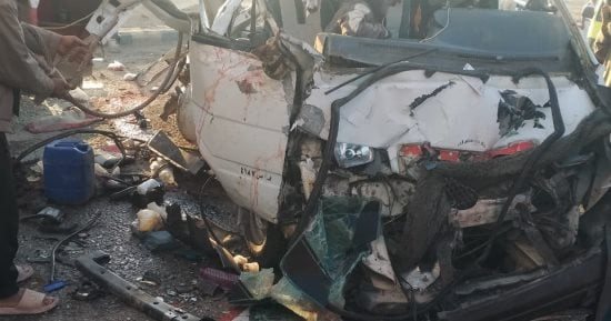 النيابة تعاين موقع حادث الأوسطي بعد مصرع 8 أشخاص وإصابة آخرين