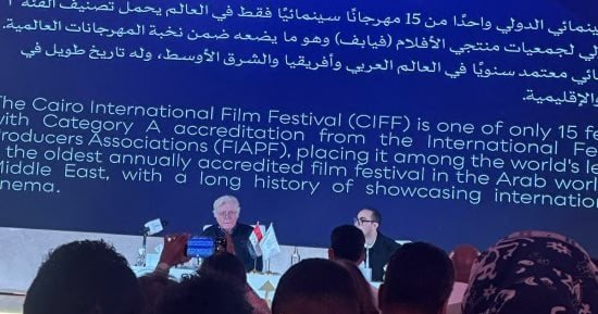 حسين فهمى: مهرجان القاهرة عقد اتفاقات مع مهرجانات دولية وفلسطين دائما حاضرة