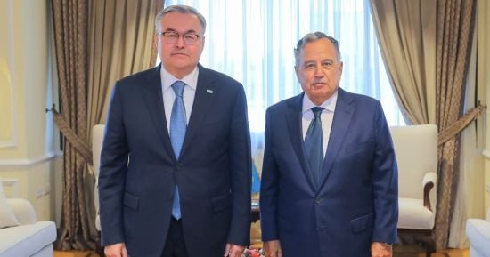 نبيل فهمي يبحث مع وزير خارجية كازاخستان تعزيز التعاون مع آسيا الوسطى