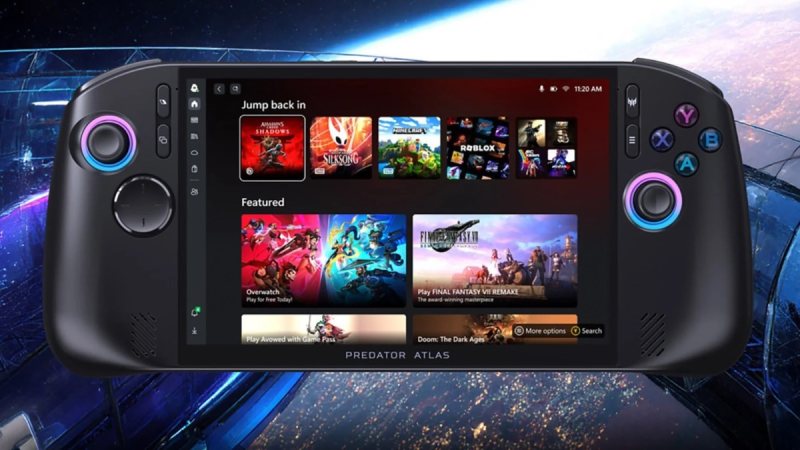 جهاز الألعاب المحمول Acer Predator Atlas 8 ينطلق رسمياً بسعر 1300 دولار