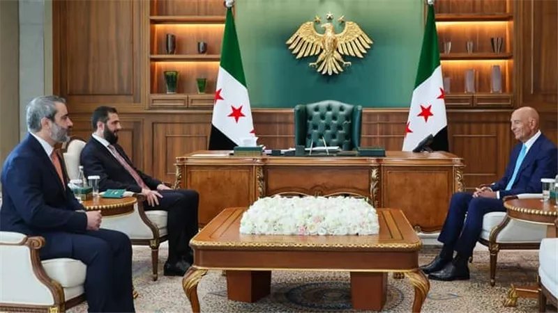 أحمد الشرع يستقبل المبعوث الرئاسي الأمريكي في دمشق